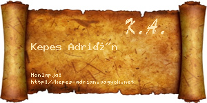 Kepes Adrián névjegykártya