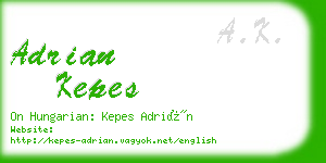 adrian kepes business card